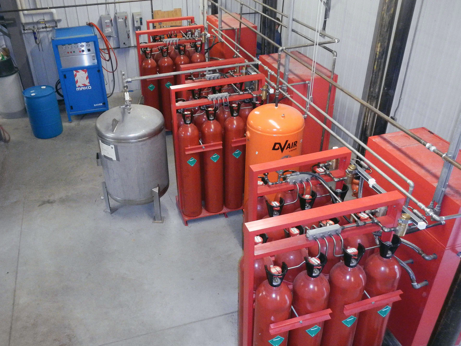 Industrial fire suppression clean agent canisters